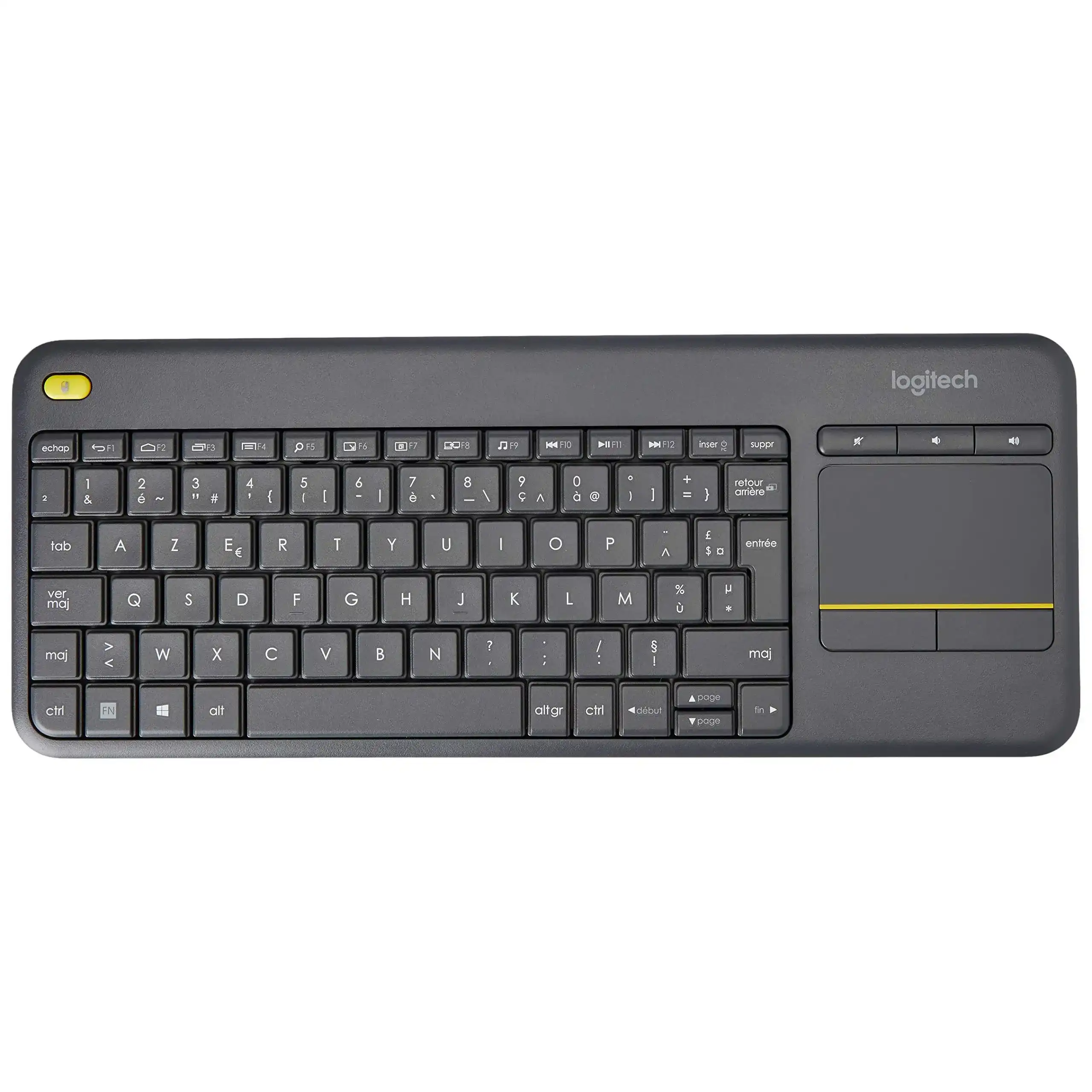 Logitech Wireless Touch Keyboard Dark Ara 102 2.4ghz International K400 Plus Black