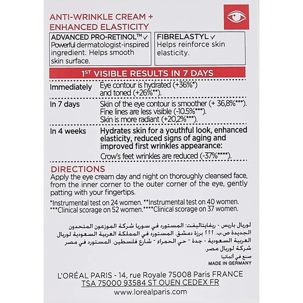 L'Oreal Paris Revitalift Eye Moisturizing Cream 15 Ml