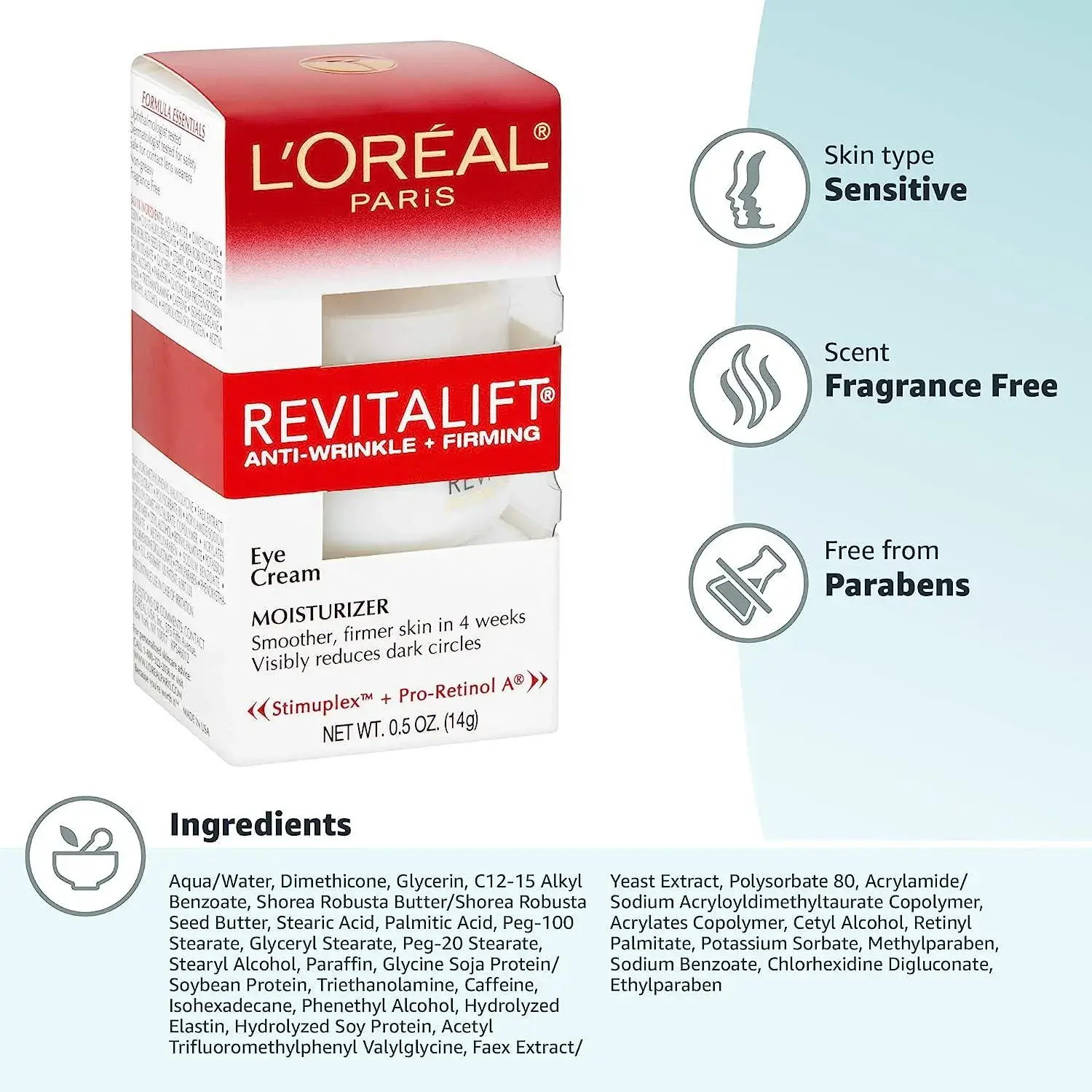 L'Oreal revitalift Anti-Wrinkle And Firming Eye Treatment, 0.5 Oz