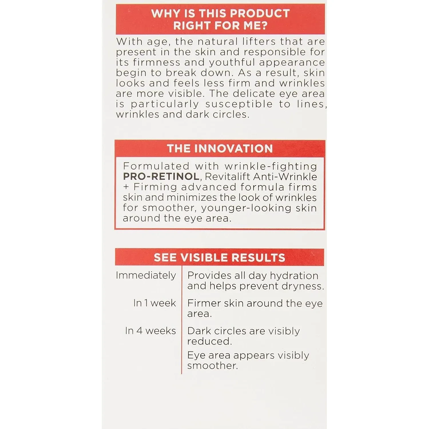 L'Oreal Revitalift Eye Cream 0.5 Ounce (14Ml)