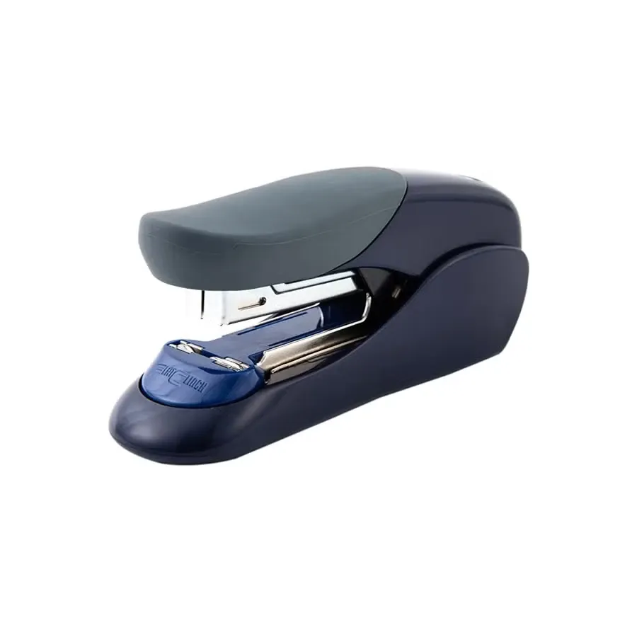 Max Half Strip Flat Clinch Stapler Blue/silver