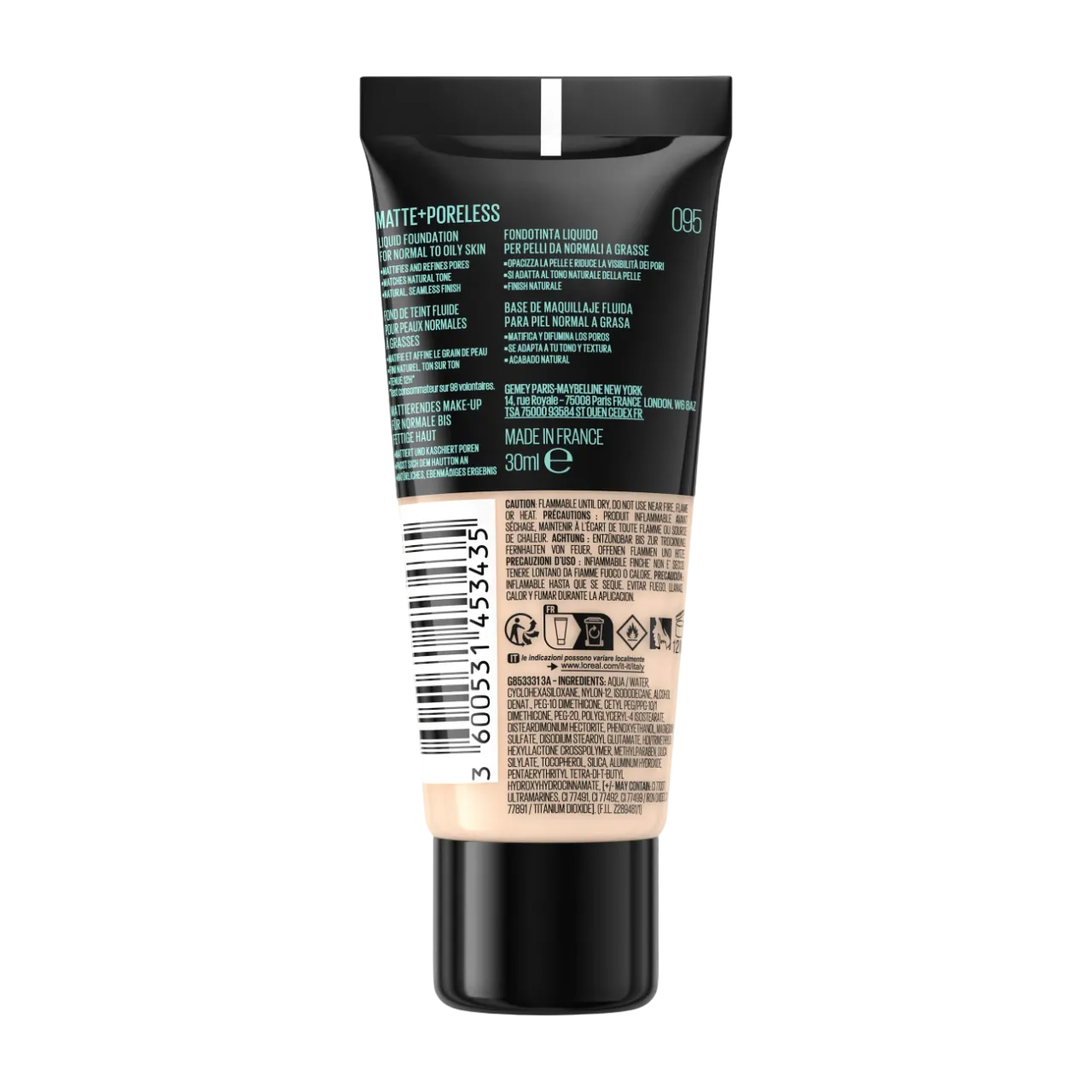 Maybelline New York Fit Me Matte And Poreless Foundation 095 Fair Porcelain 30 Ml