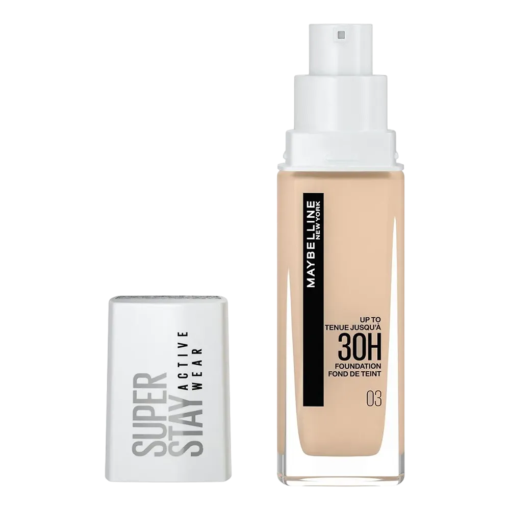 Maybelline New York Super Stay Full Coverage Liquid Foundation Active Wear Makeup 03 True Ivory 30Ml