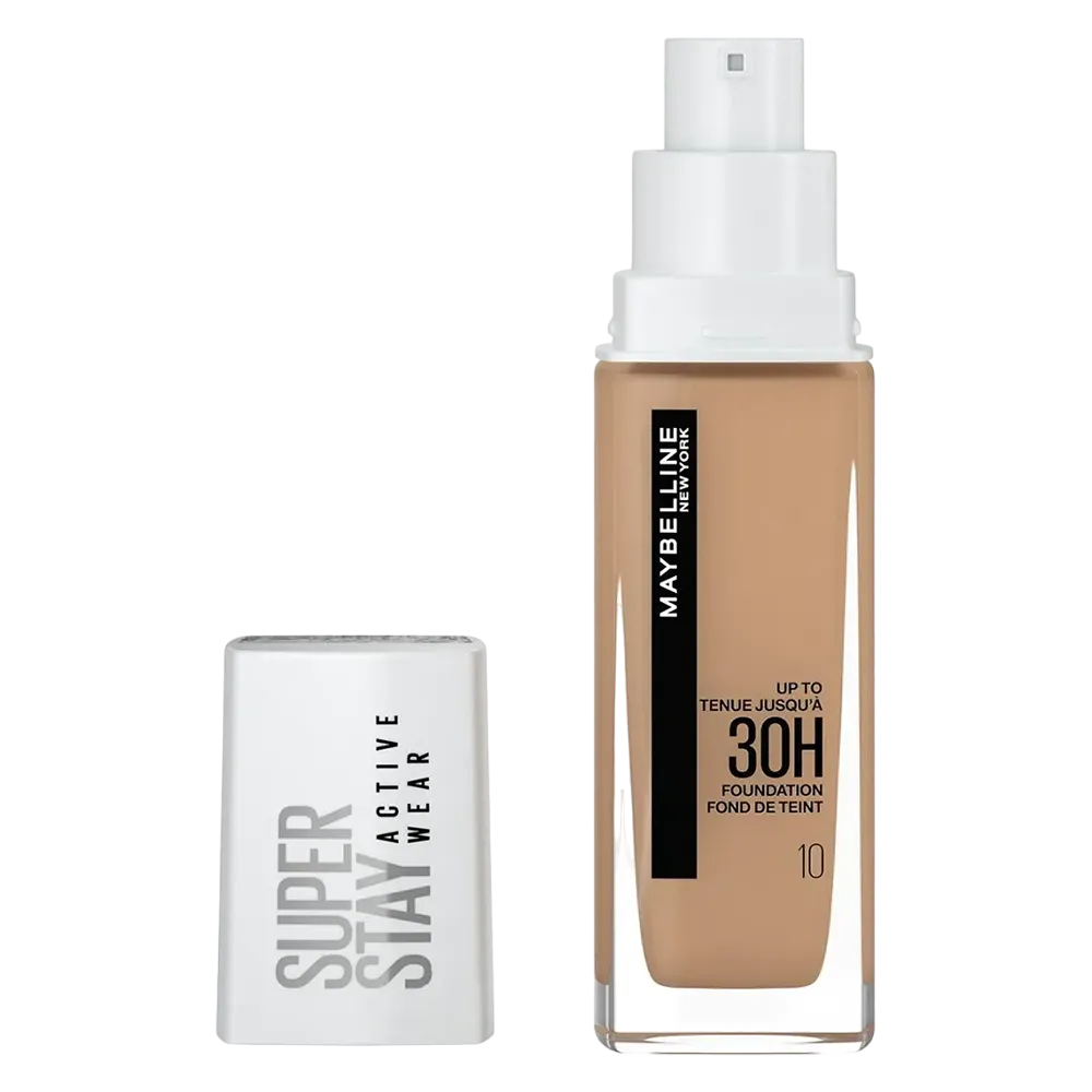 Maybelline New York Super Stay Full Coverage Liquid Foundation Active Wear Makeup 10 Ivory 30Ml