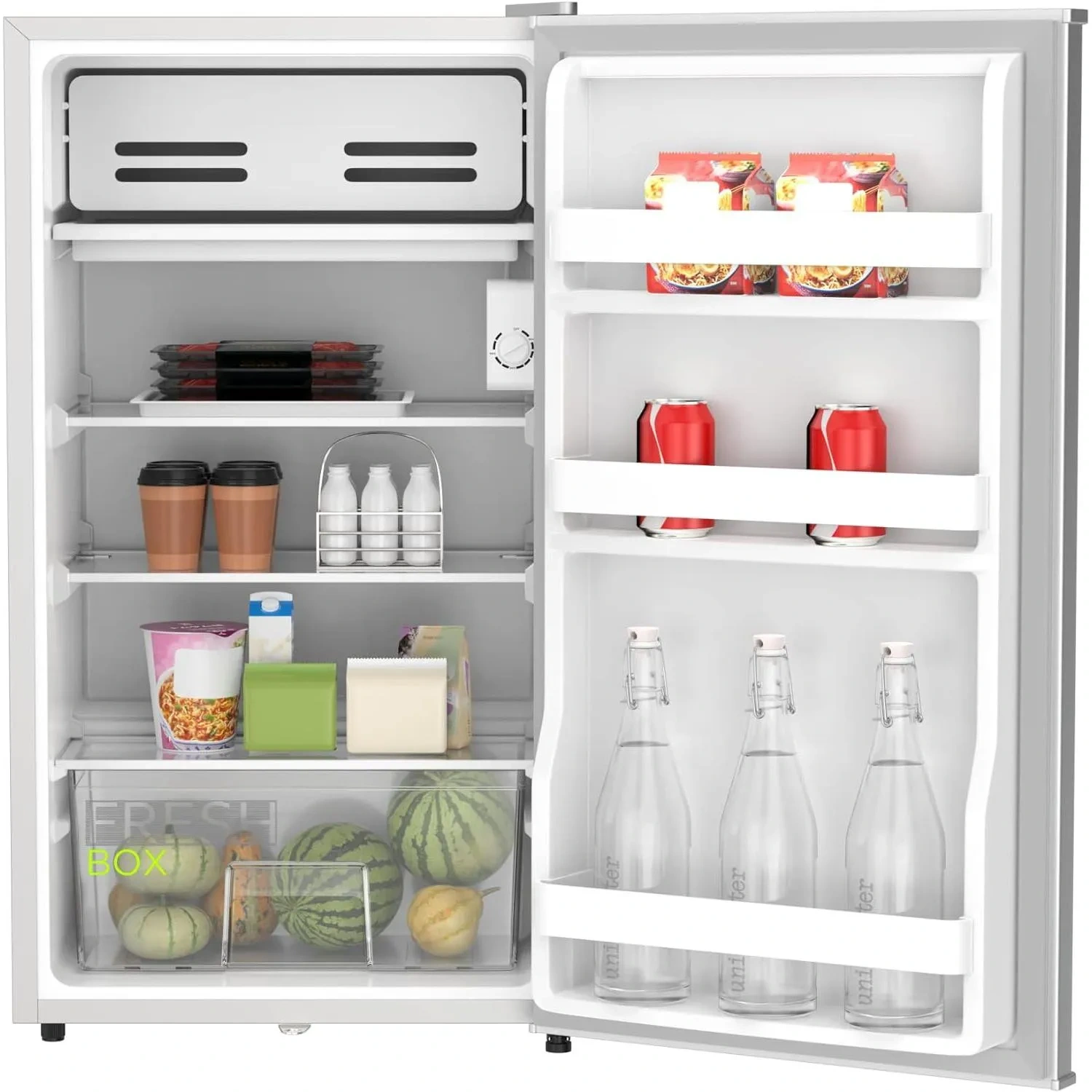 Midea Refrigerator 133Ltrs, Single Door Silver Colour MDRD133FGE50