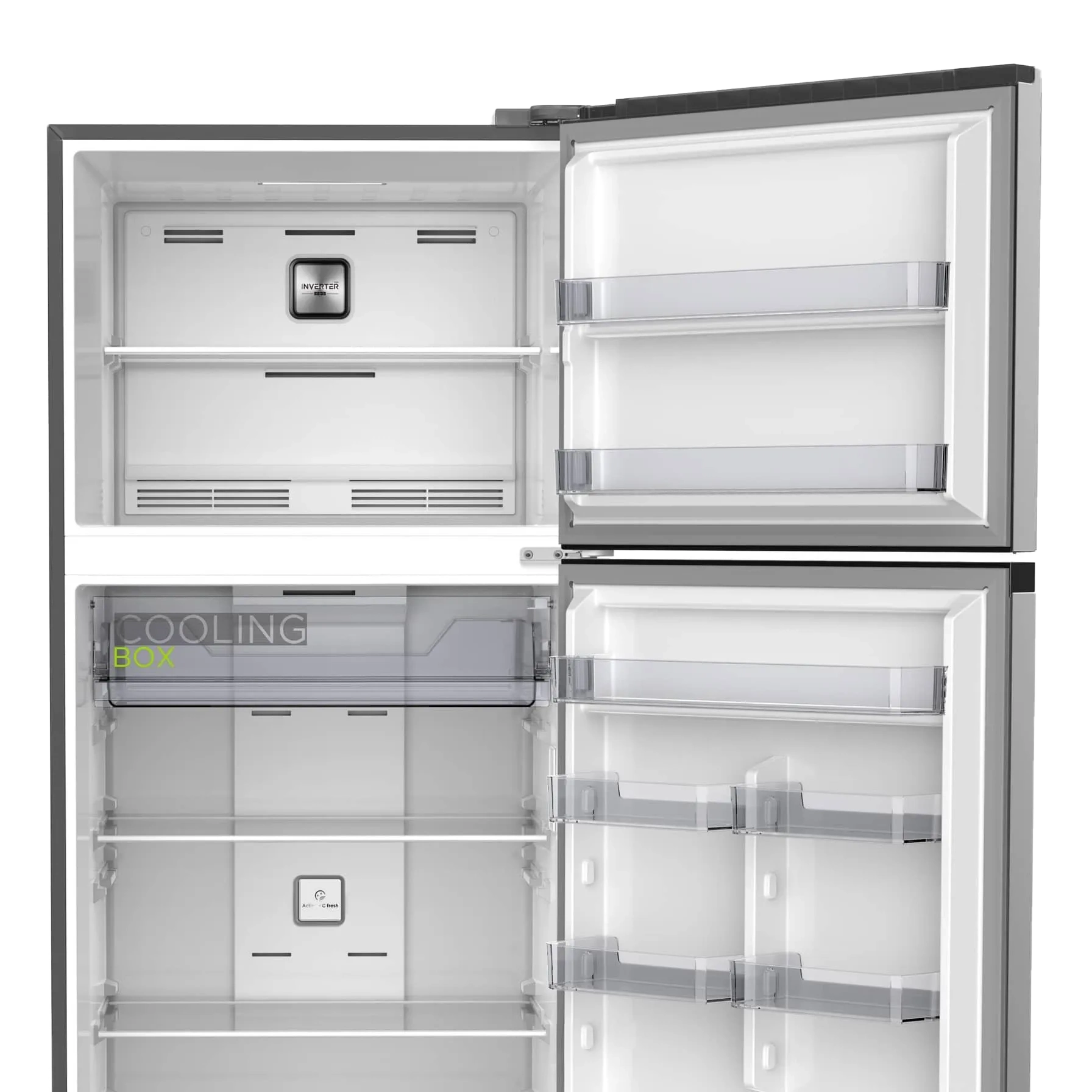 Midea Refrigerator 580Ltrs, 2 Door, Silver Colour MDRT580MTE46D