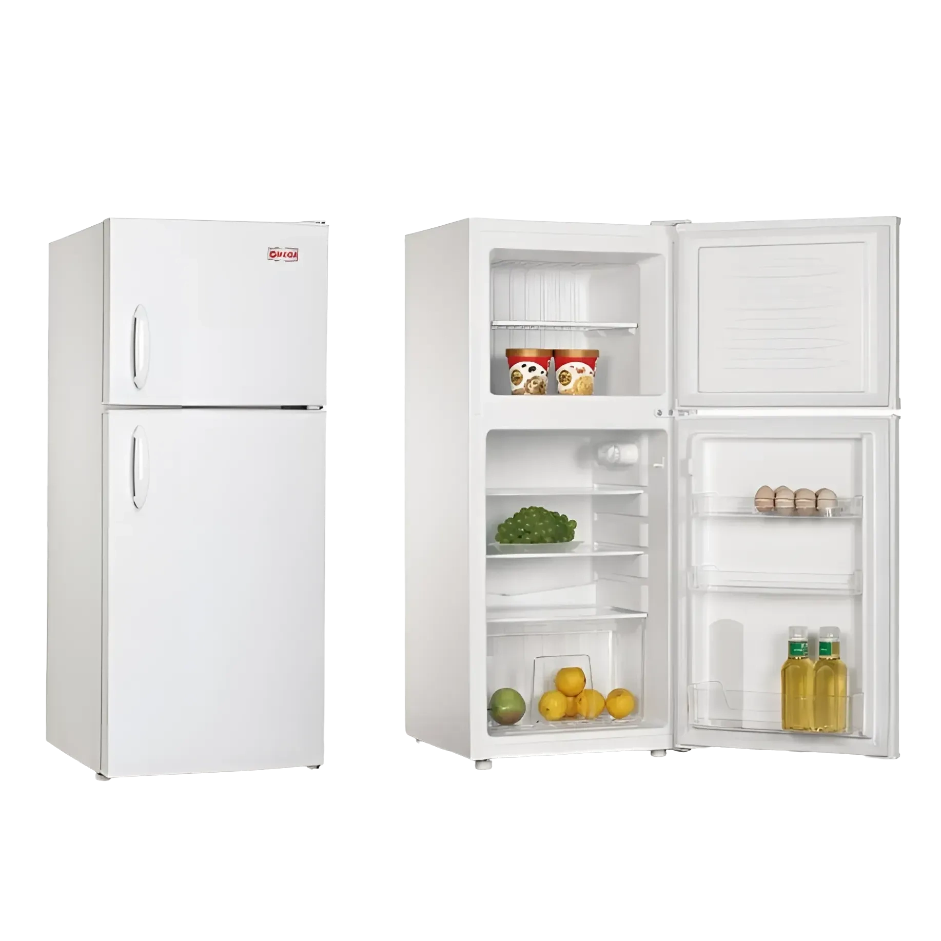 Mega Refrigerator 150L Double Door - White