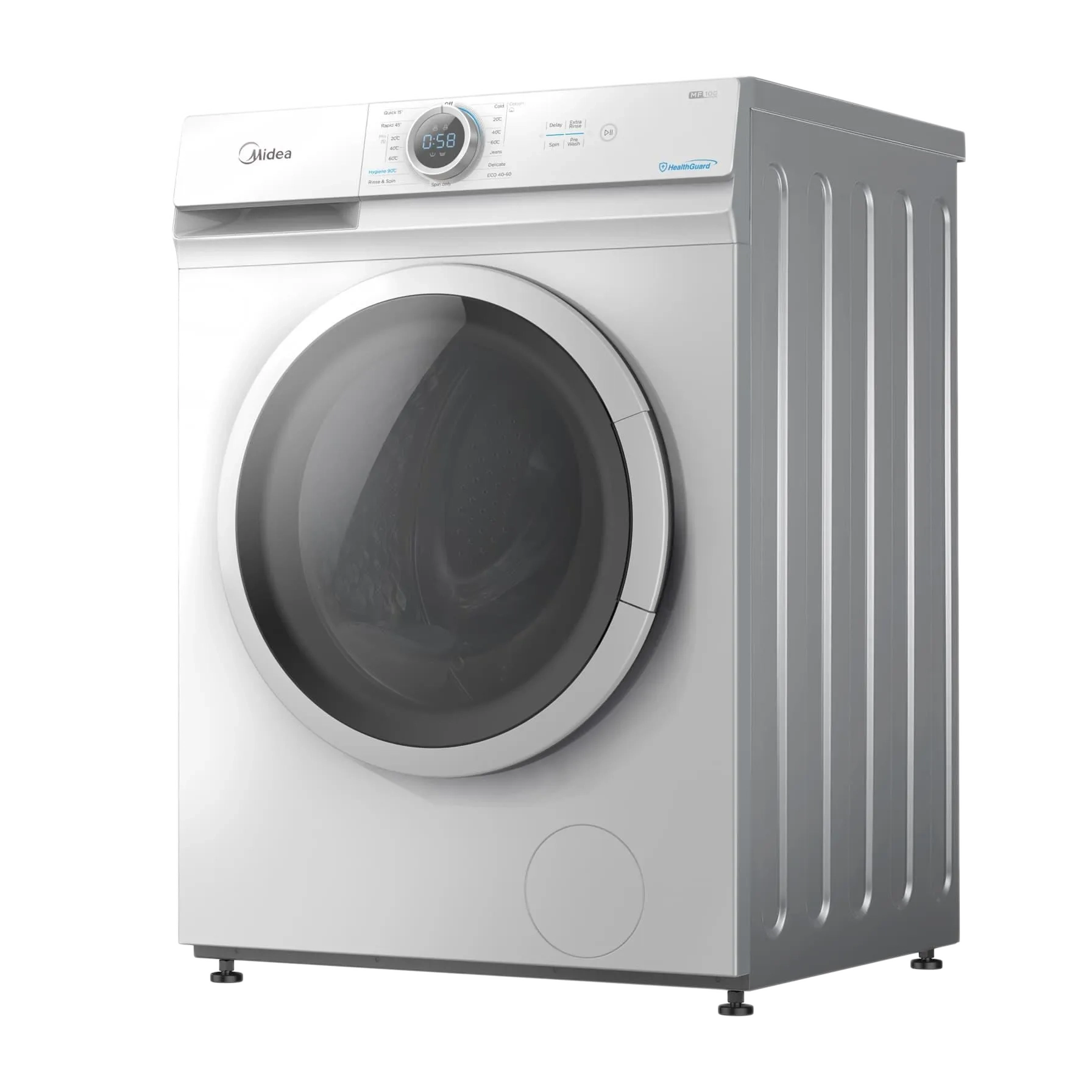 Midea Washing Machine 6Kg, 1000RPM, White Colour MF100W60W-GCC