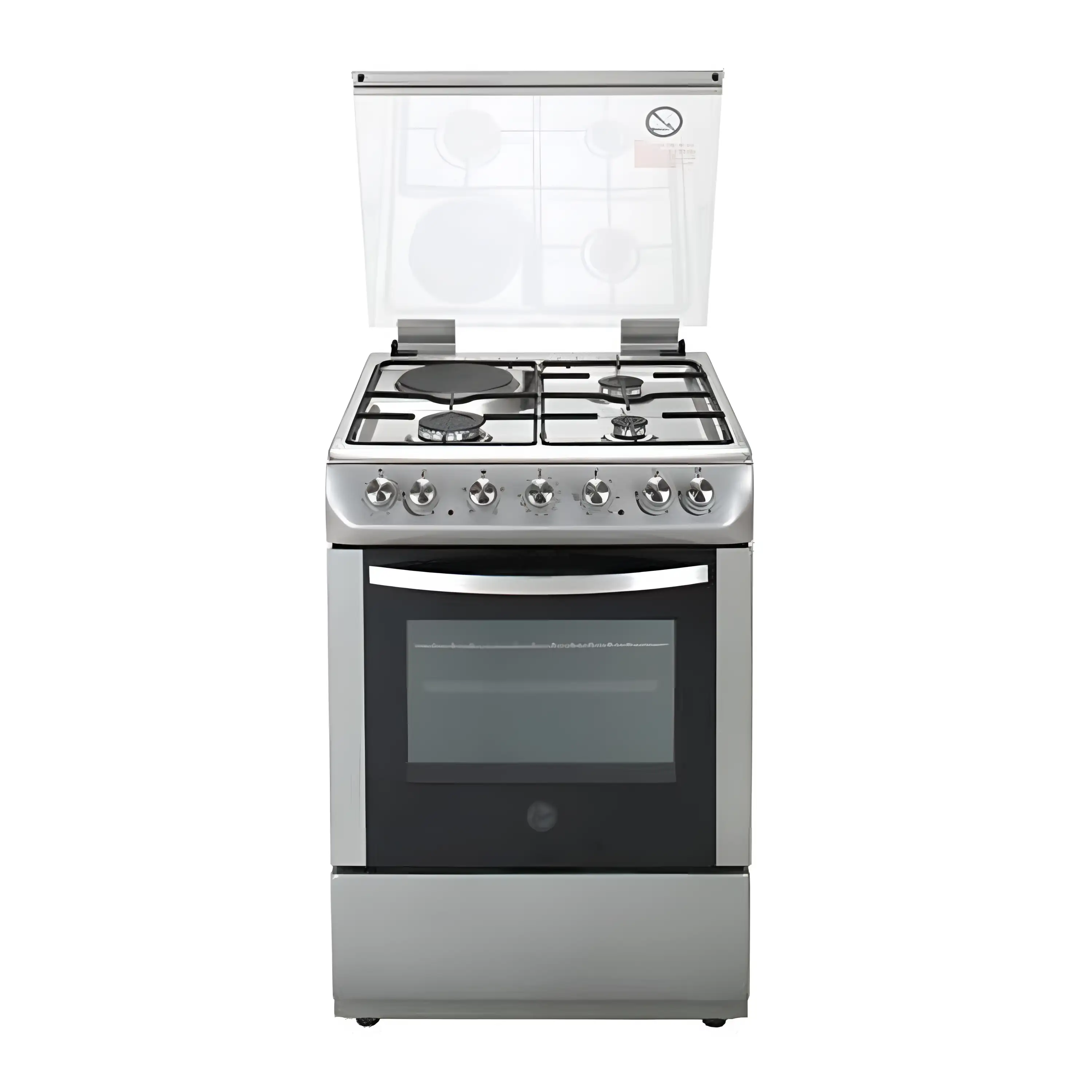 Hoover 60X60 3+1 Mixed Burner Cooker With Electric Oven - Silver_Mgc60.00S