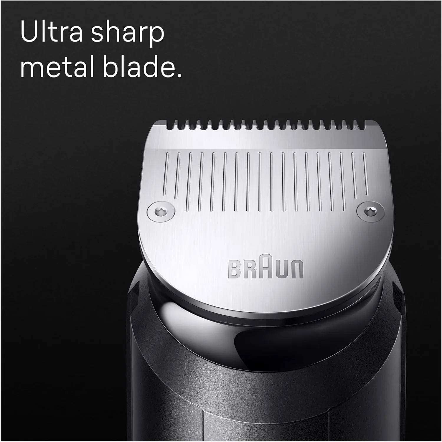 Braun All-In-One Trimmer 7 Mgk7221, 10-In-1 Beard Trimmer For Men, Hair Clipper, For Face, Hair, Body, Ear, Nose, With Autosense Technology, 8 Attachments, Black/Metallic Grey