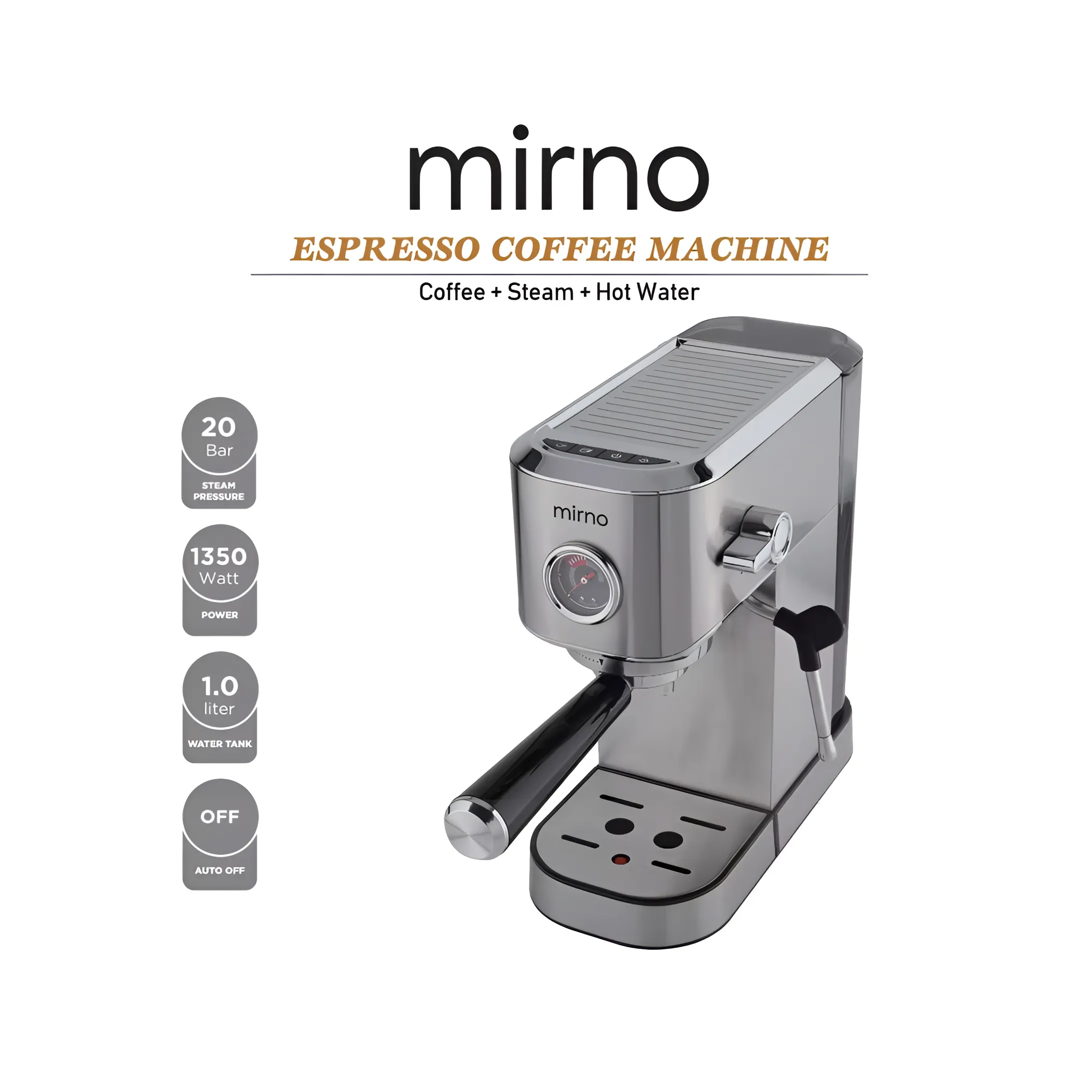 MIRNO ESPRESSO COFFEE MACHINE 20 BAR