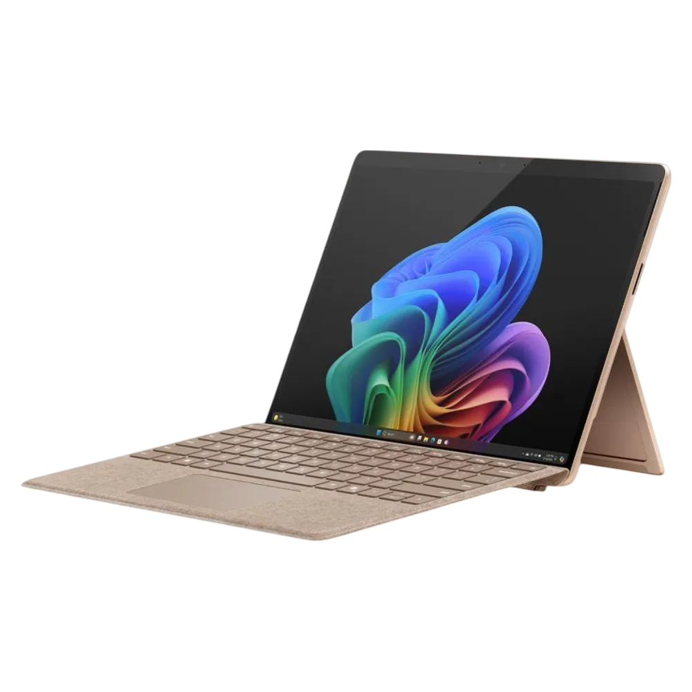 Microsoft Surface Pro Copilot+ Qualcomm Snapdragon X Elite 16 Gb Ram 512 Gb Ssd Qualcomm Adreno Gpu 13-inch Windows 11 Home Dune Keyboard Cover Arabic/ English Zia-00052+tyc