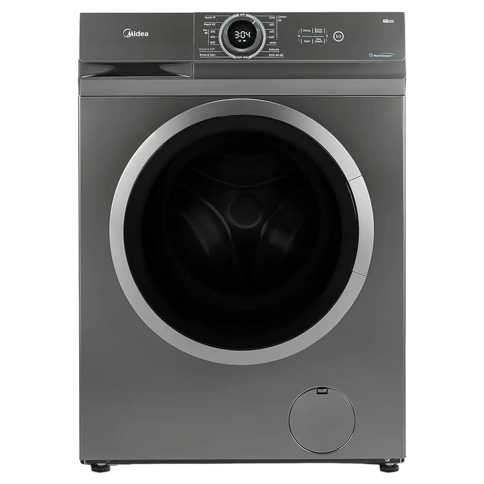 Midea 8Kg Front Load Washing Machine With Bldc Inverter Motor, 1400 Rpm, 15 Programs Mf100W80Btgcc