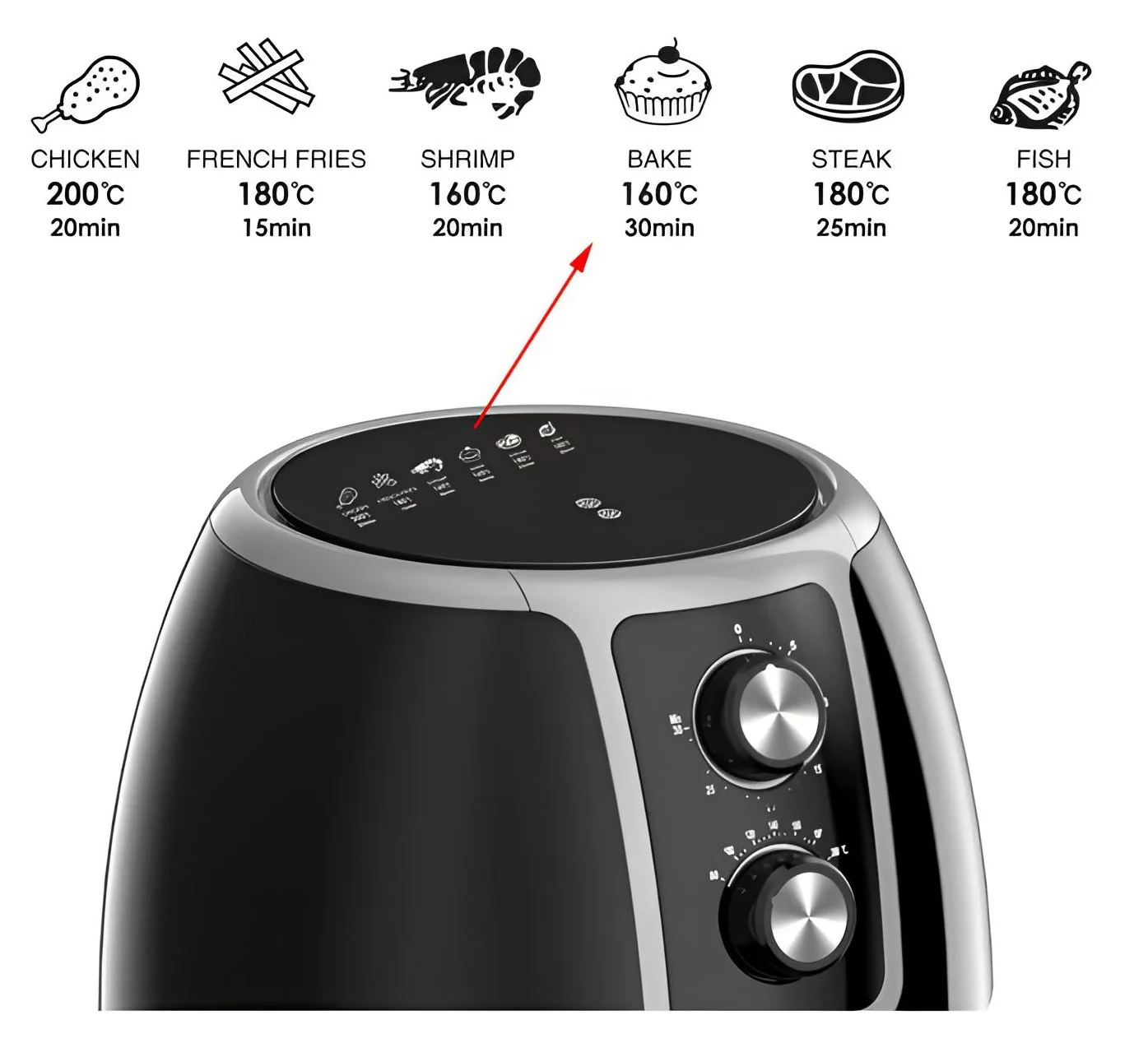 Mitshu 4 Liter Airfryer Maf-3701