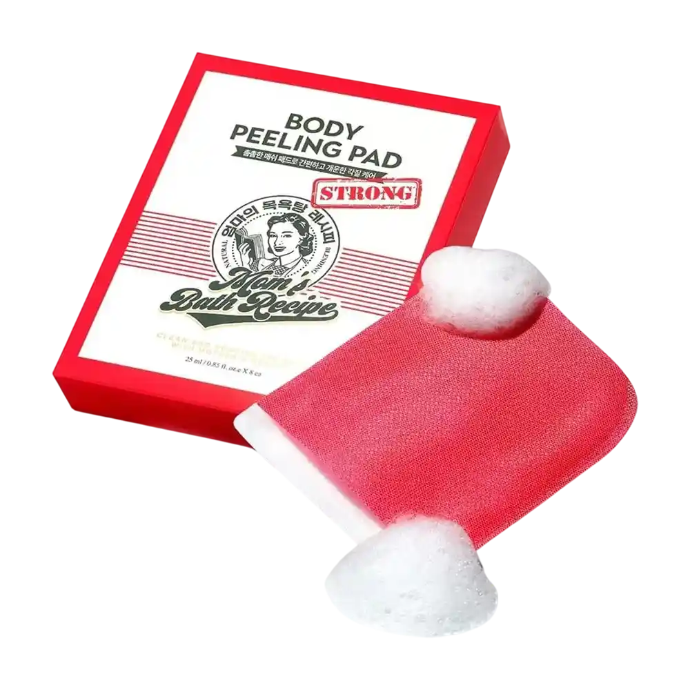 Mom's Bath Recipe Body Peeling Pad Strong All In One Bubble Body Wash & Scrub Glove