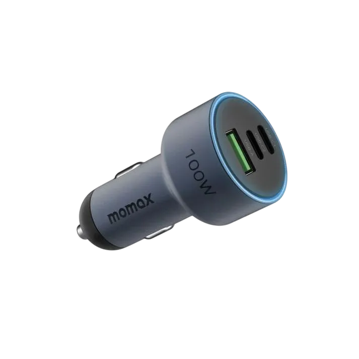 Momax Move 100w Triple-port Car Charger Space Grey Uc17e