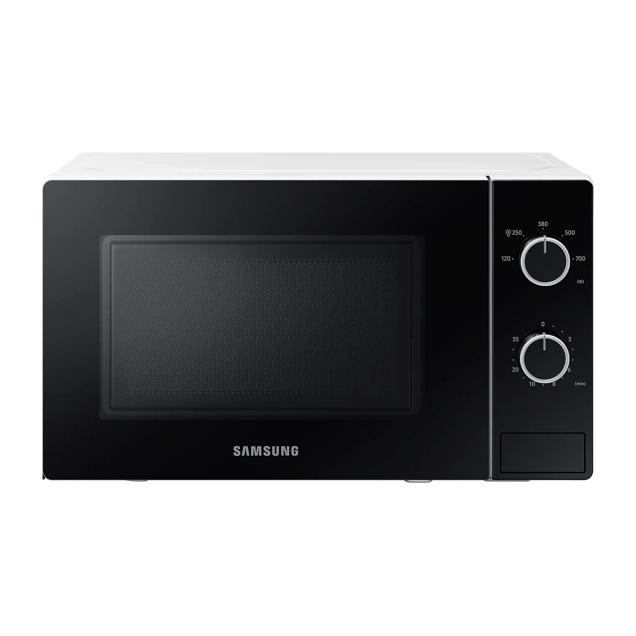 Samsung Solo Microwave Oven With Full Glass Door 20L White Dual Dial - Ms20A3010Ah/Sg