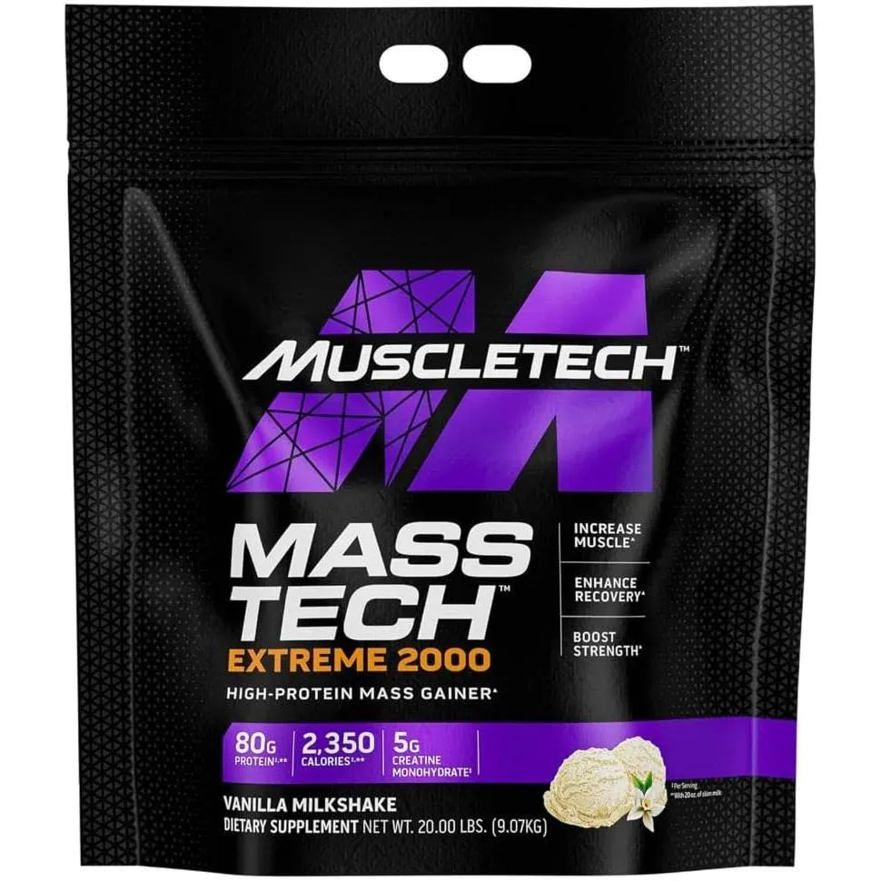 Muscletech Mass Tech Extreme 2000 Vanilla Milkshake 20 Lb