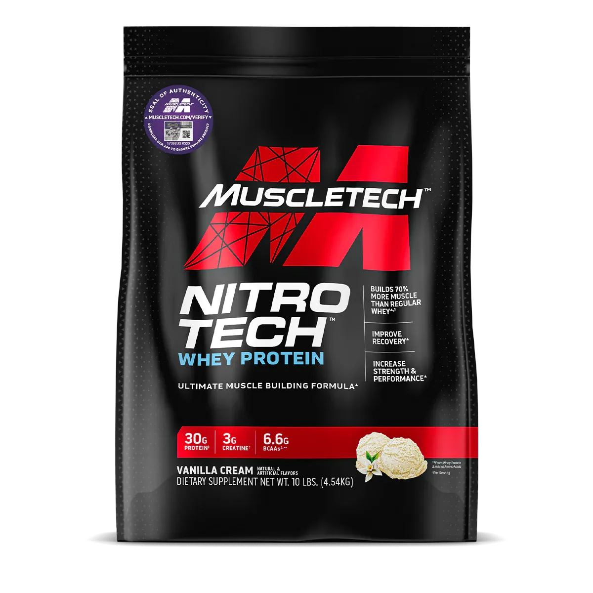 Muscletech Nitro Tech Performance Series Vanilla Cream 10 Lb