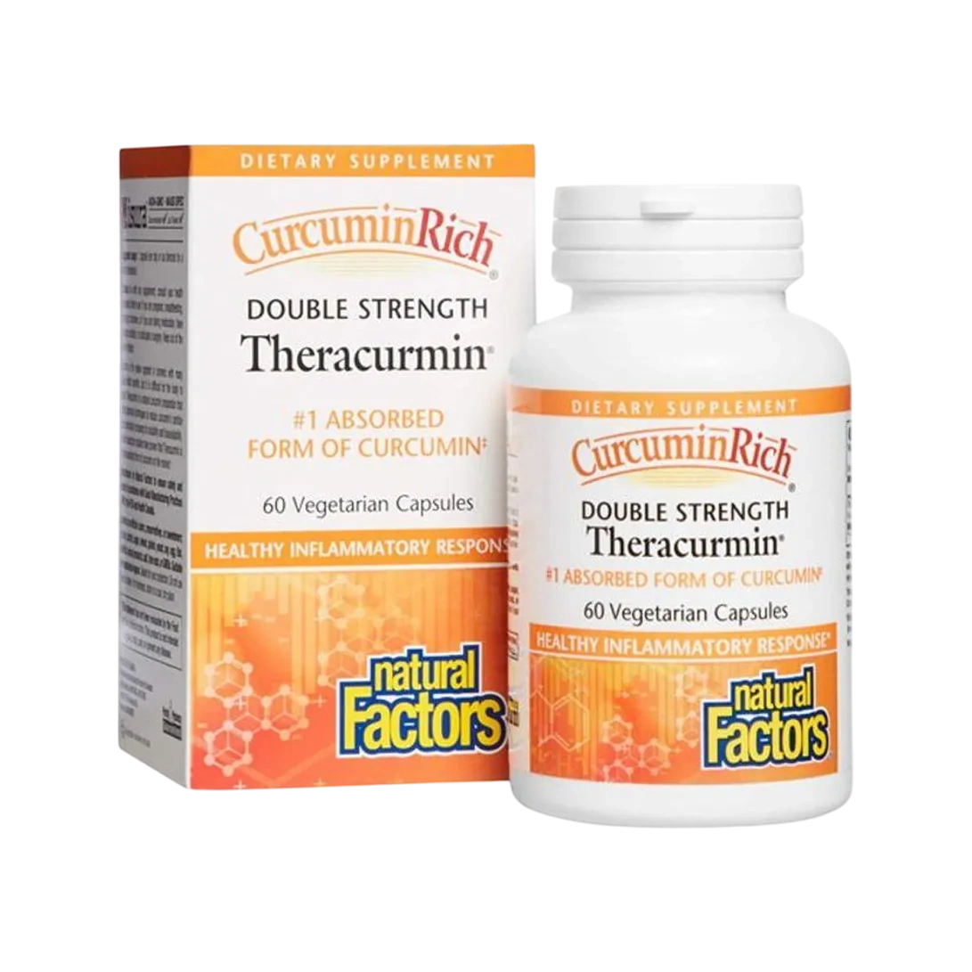 Natural Factors Curcuminrich Double Strength Theracurmin Dietary Supplement 60 Capsules