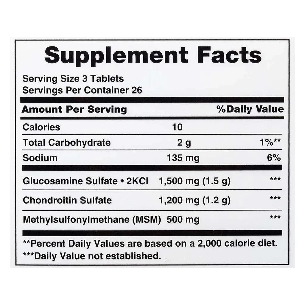 Nature's Bounty Flex-a-min Maximum Strength Glucosamine Supplement Tablets For Joints, Pack Of 60's