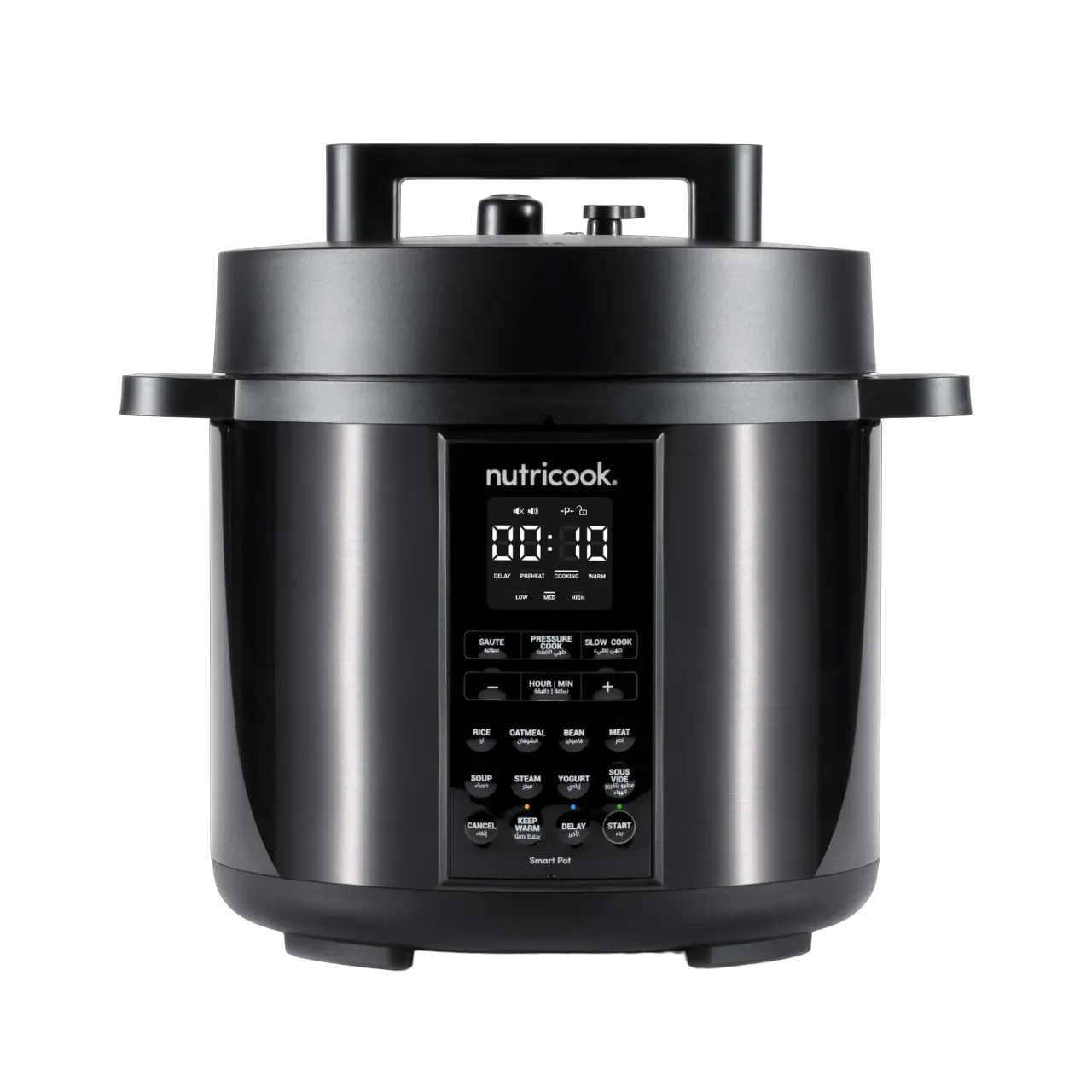 Nutricook Smart Pot 2 1000 Watts 9 In 1 Electric Pressure Cooker, 12 Smart Programs - Stainless Steel Pot Nc-Sp208K