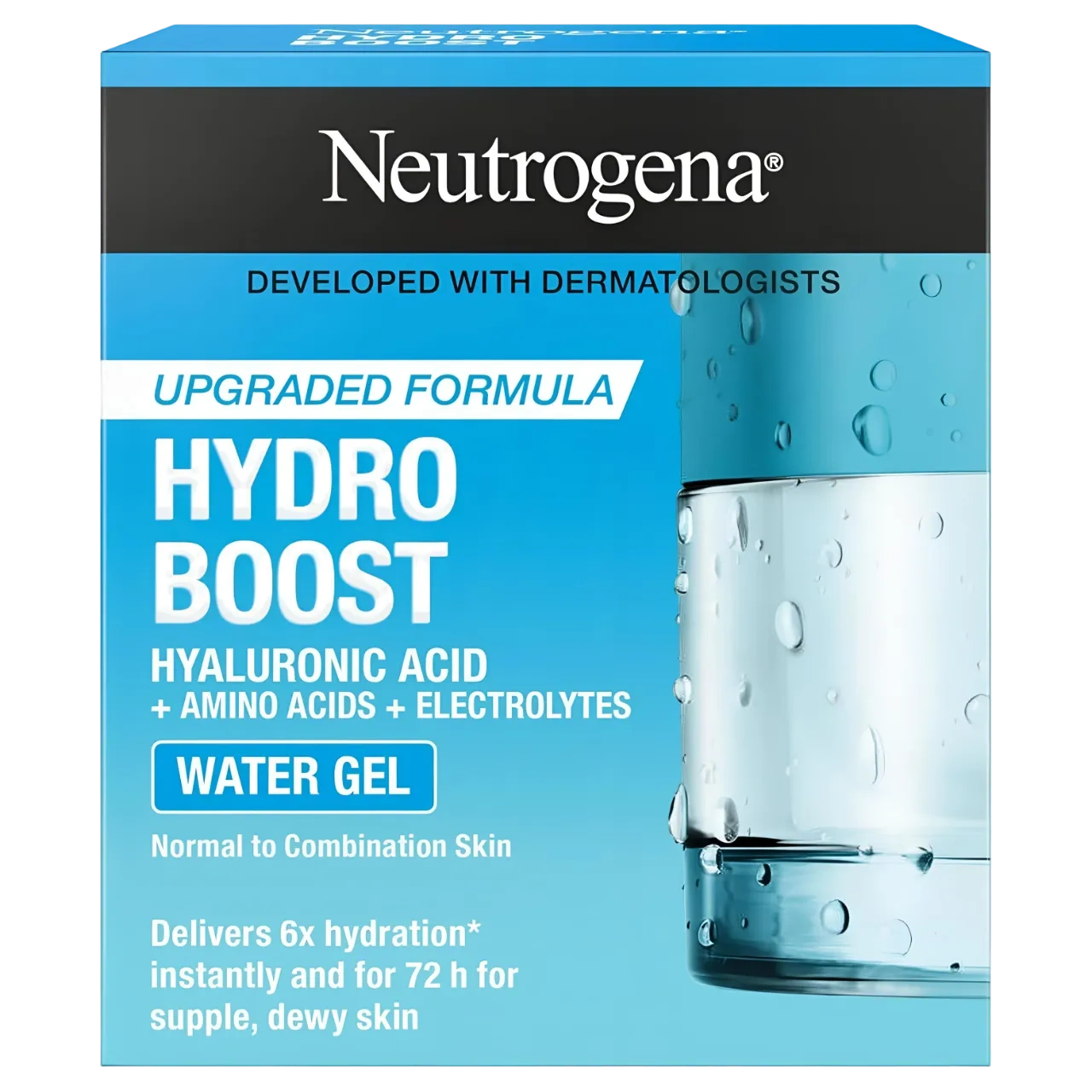 Neutrogena Face Moisturizer Water Gel, Hydro Boost, Normal To Combination Skin, 50 Ml