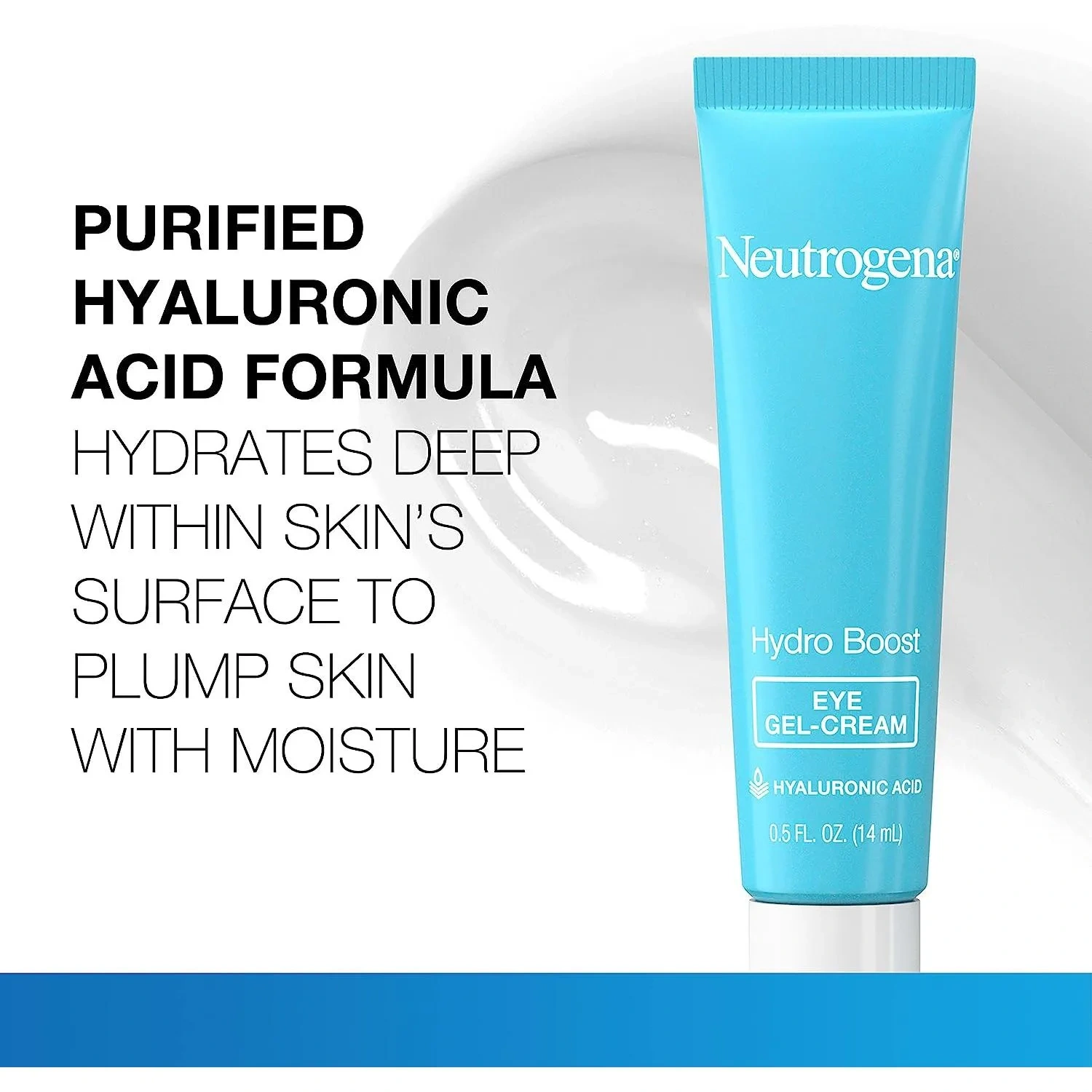 Neutrogena Hydro Boost Eye Cream,Under-Eye Moisturizer With Hyaluronic Acid,Non-Comedogenic,0.5 Oz