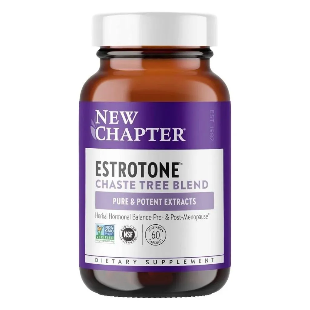 New Chapter Estrotone Chaste Tree Blend Women's Supplement Capsules, Pack Of 60's