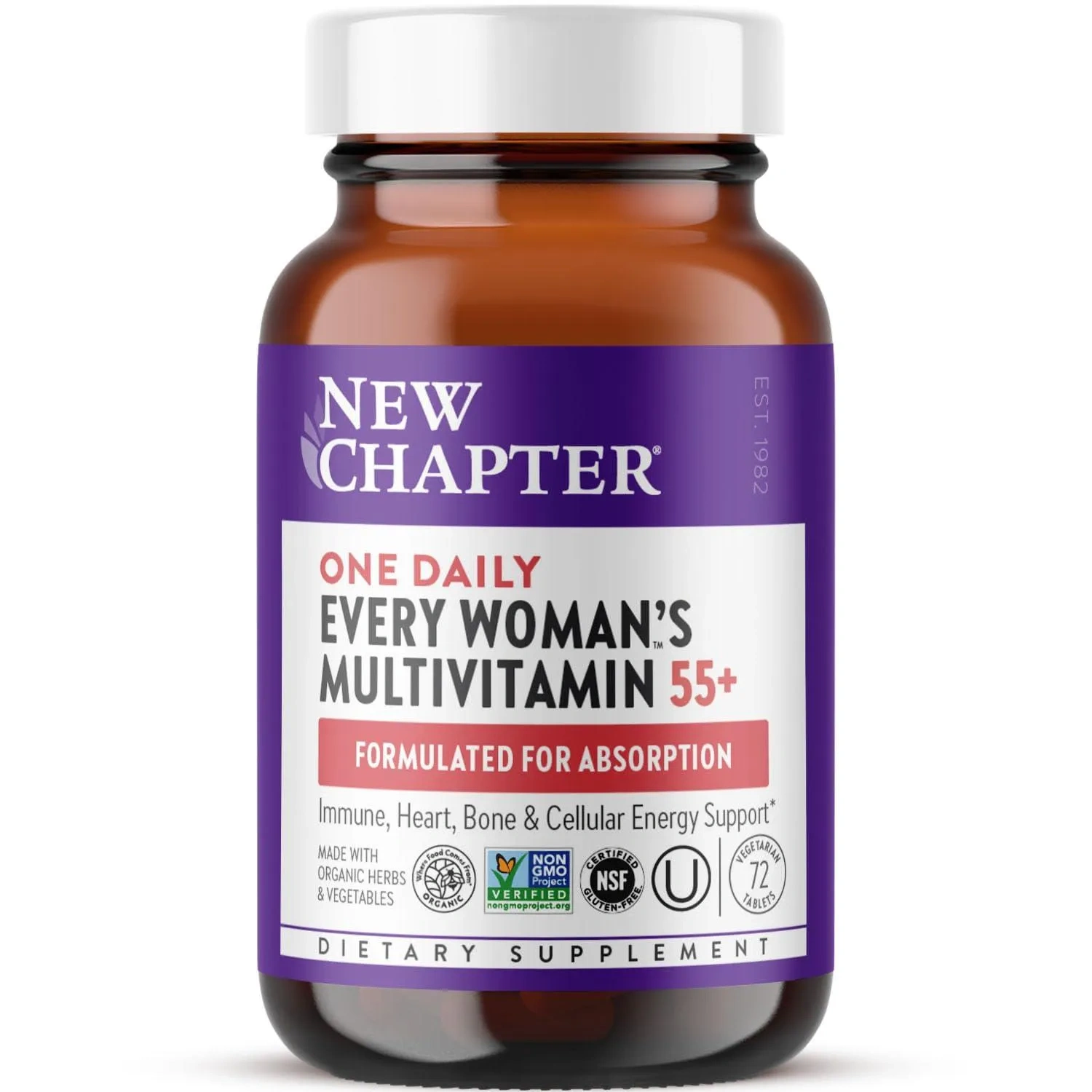 New Chapter Every Woman's One Daily 55+ Multivitamin Tablets, Pack Of 72's