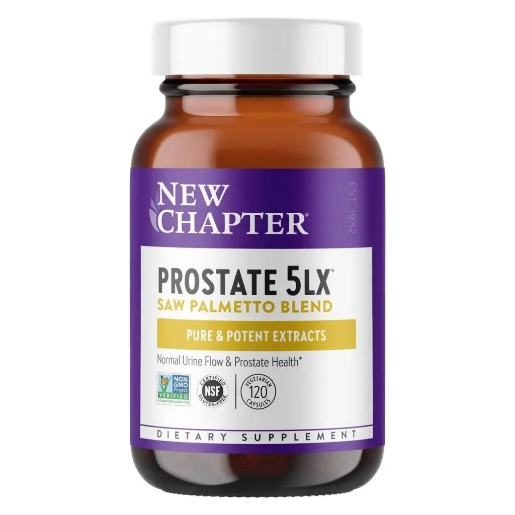 New Chapter Prostate 5lx Saw Palmetto Men's Supplement Capsules, Pack Of 120's