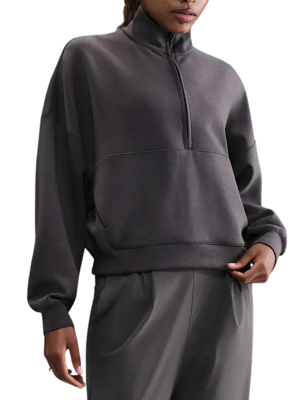 Nike 24.7 Impossiblysoft Women's Dri-fit Oversized 1/2-zip Top Hq8188-036 Size M