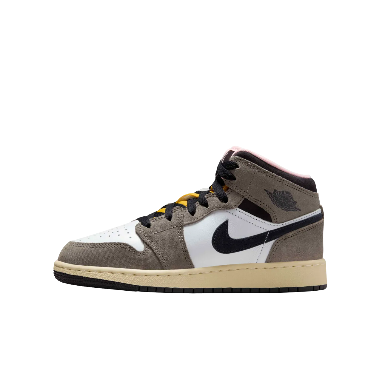 Nike Air Jordan 1 Mid Cave Stone Older Kids' Shoes Hq2014-100 Size 36