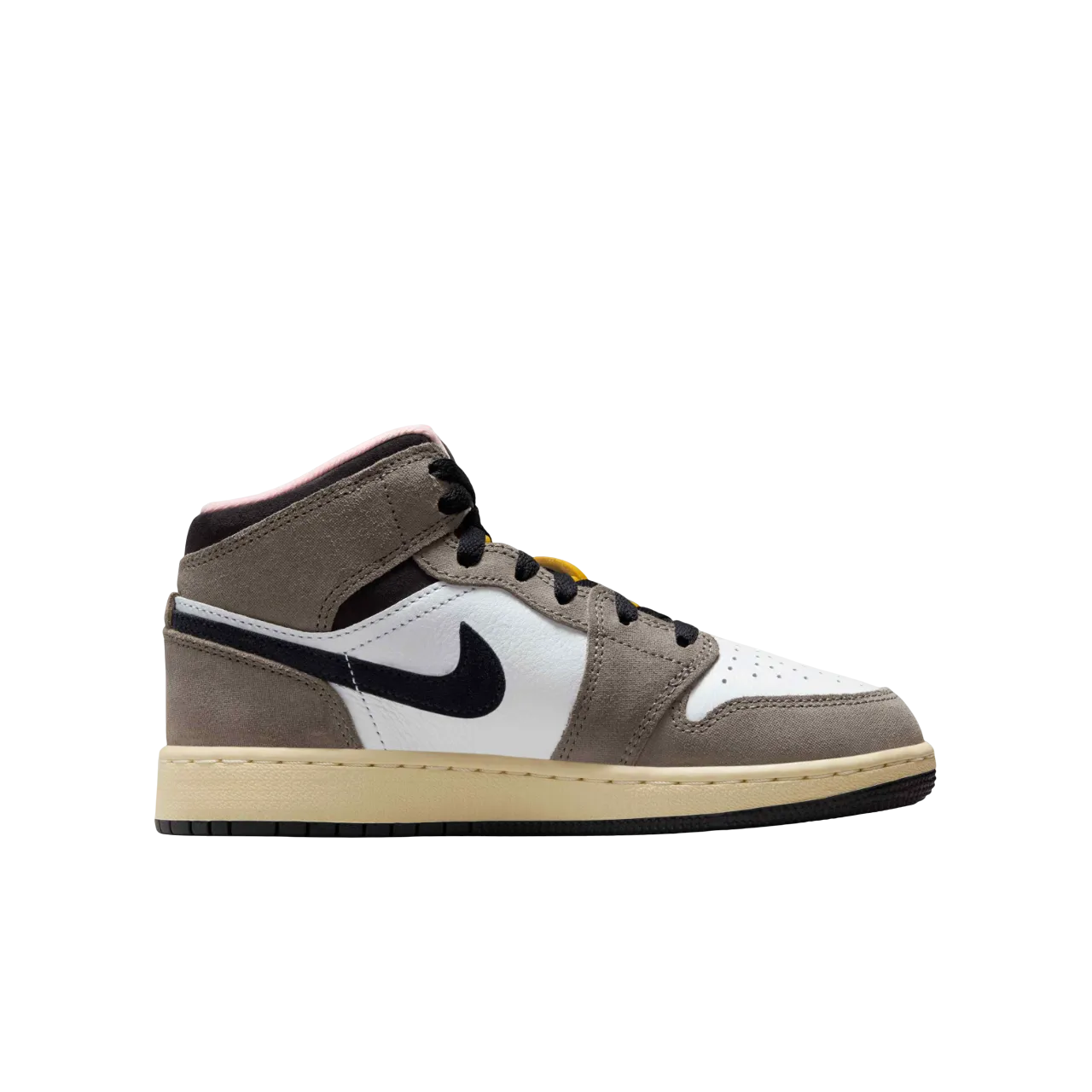 Nike Air Jordan 1 Mid Cave Stone Older Kids' Shoes Hq2014-100 Size 36