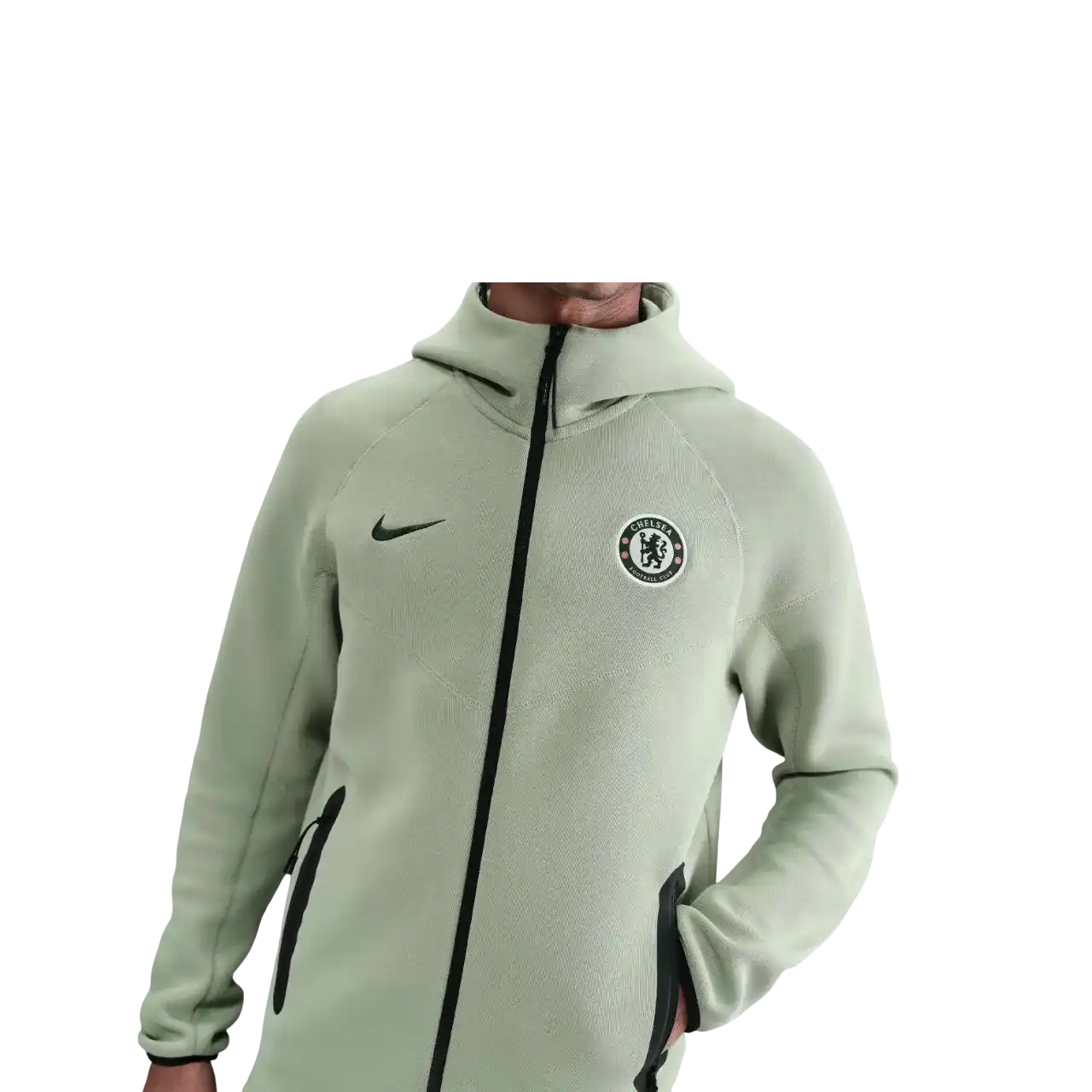 Nike Chelsea F.c. Tech Windrunner Men's Football Fleece Full-zip Hoodie Hj6424-370 Size S