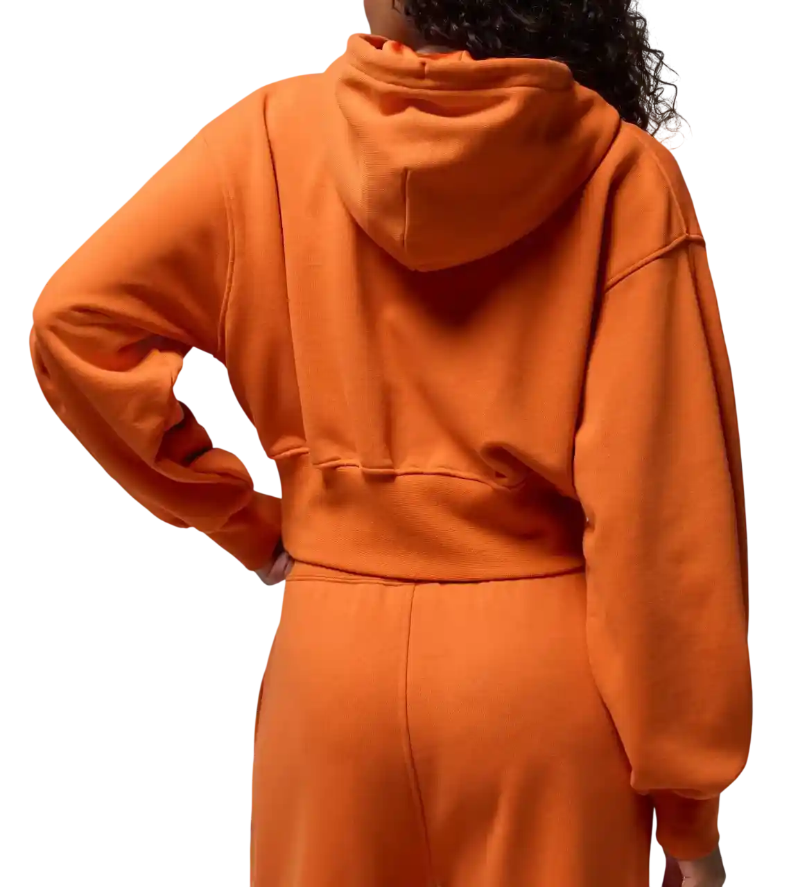 Nike Jordan Flight Fleece Women's Cropped Satin-lined Hoodie Ib9863-805 Size Xs