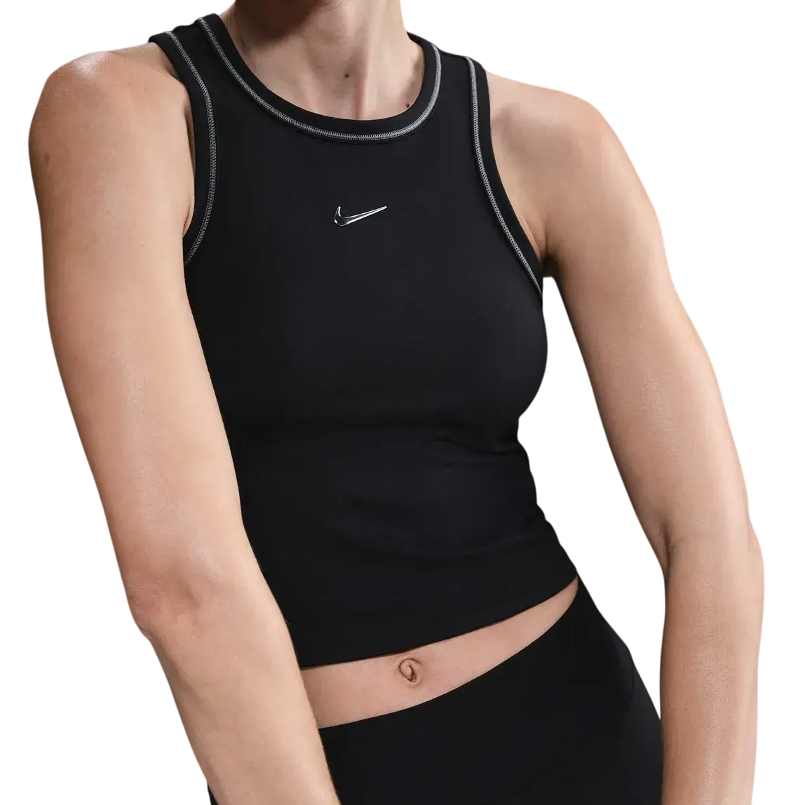 Nike One Fittedwomen's Dri-fit Cropped Tank Top Ib7886-010 Size Xs