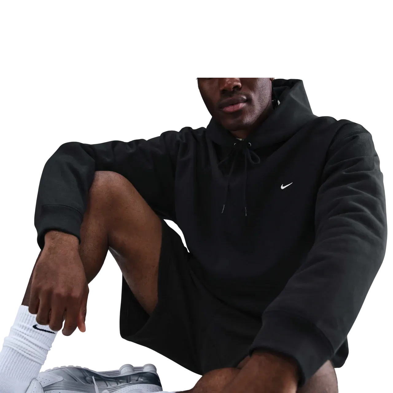 Nike Solo Swoosh Men's Pullover Hoodie Hv1082-010 Size Xs