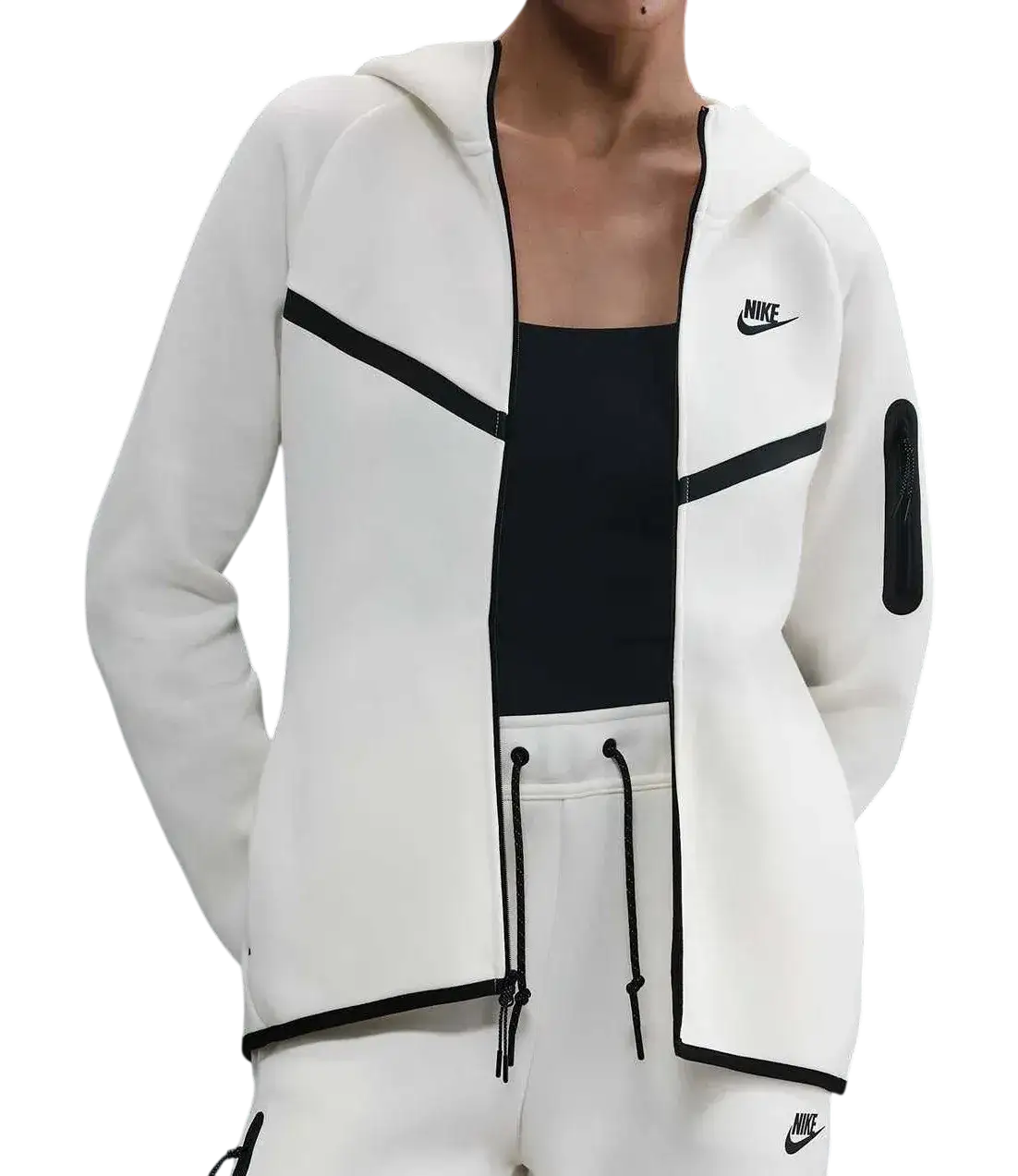 Nike Sportswear Tech Fleece Windrunner Women's Full-zip Hoodie Hv6747-133 Size Xs