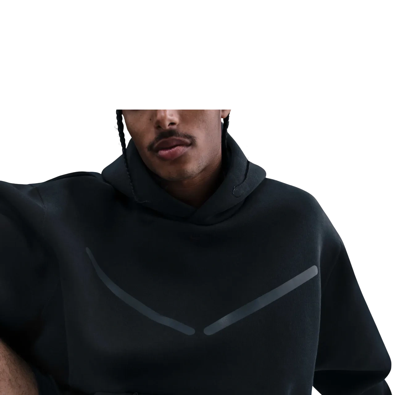 Nike Tech Men's Pullover Hoodie With Reflective Accents Hv1342-010 Size Xs