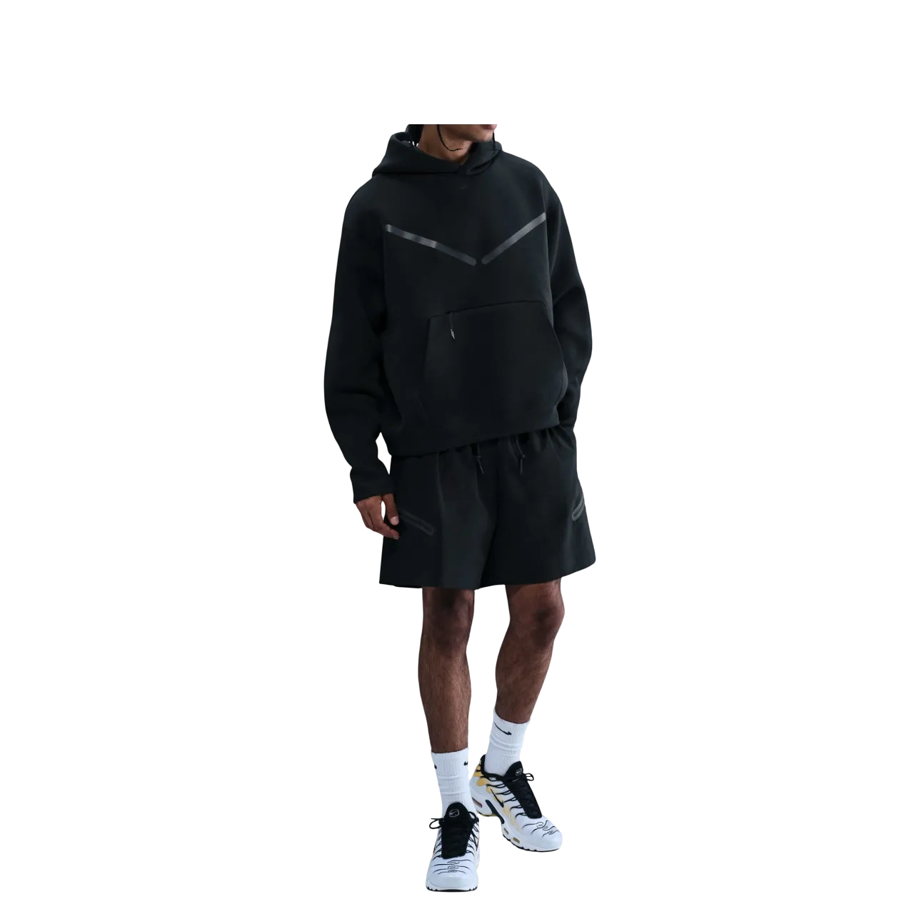 Nike Tech Men's Pullover Hoodie With Reflective Accents Hv1342-010 Size Xs