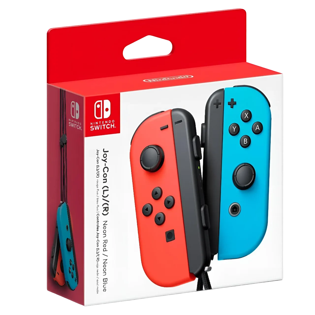 Nintendo Switch Left And Right Joy - Cons - Neon Red And Neon Blue