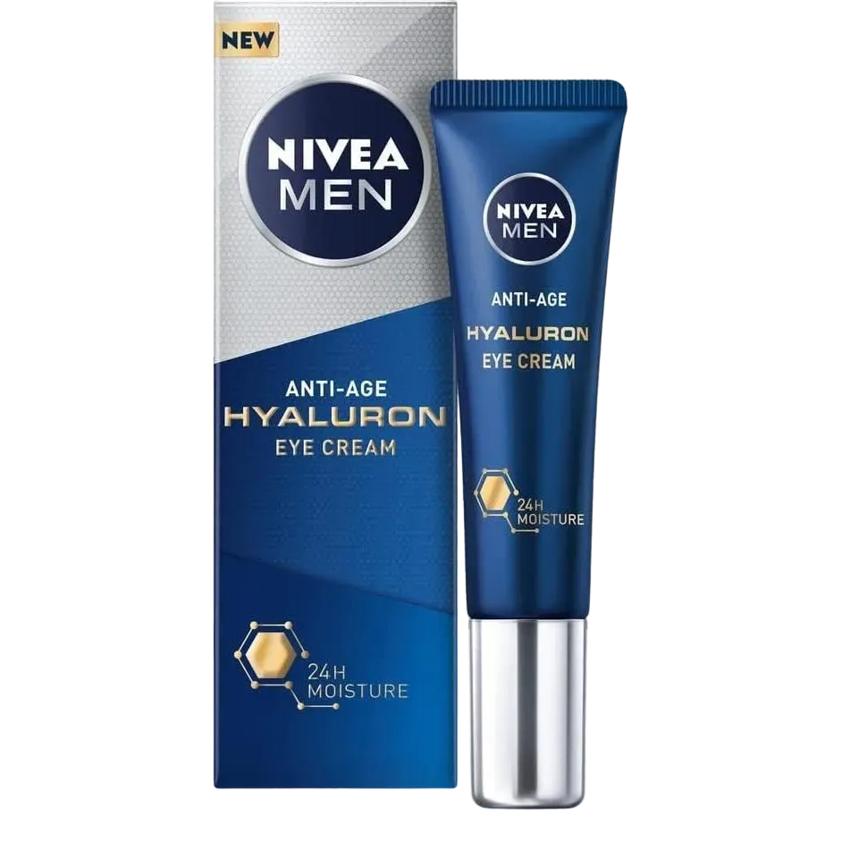 Nivea Men Hyaluron Eye Cream Powerful Anti-Ageing With Hyaluronic Acid, Moisturising 15Ml