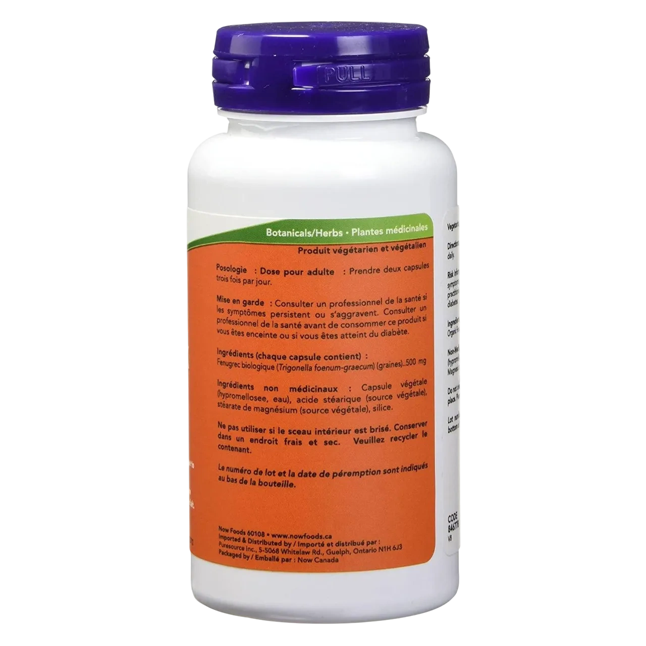 Now Fenugreek 500mg Herbal Supplement 100 Capsules