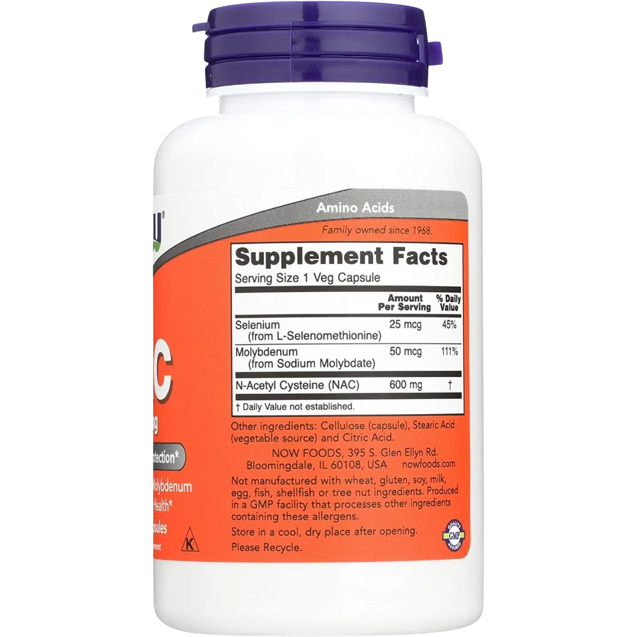 Now Foods Nac 600mg, 100 Capsules