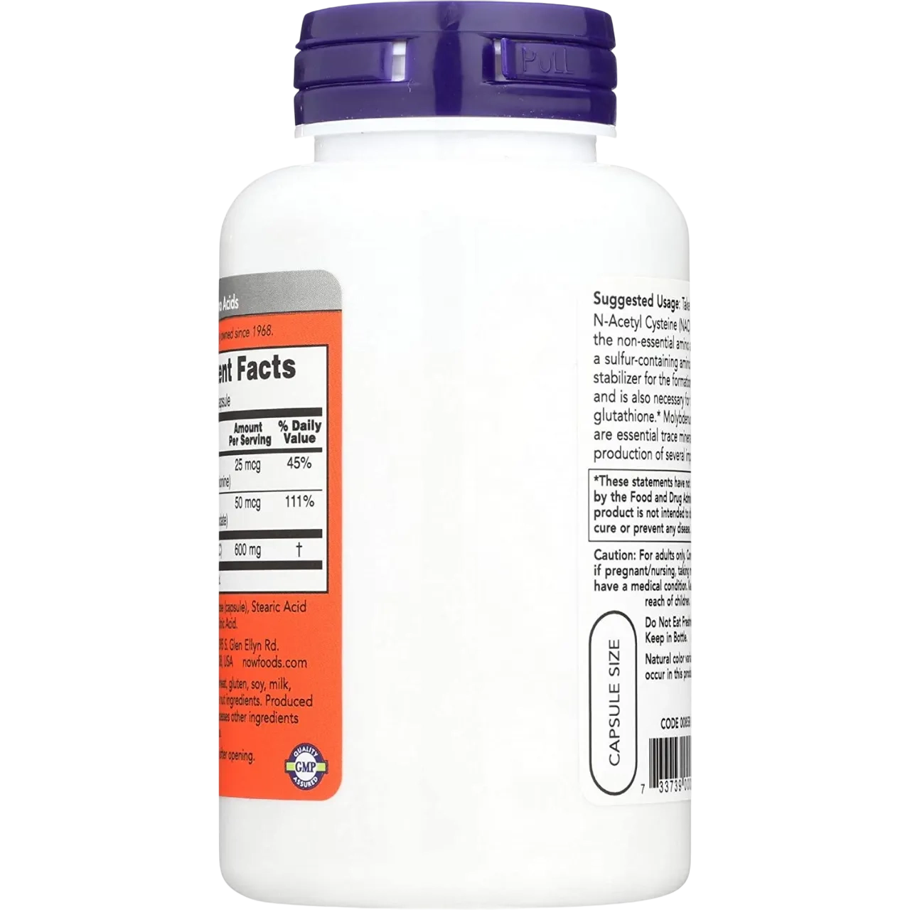 Now Foods Nac 600mg, 100 Capsules