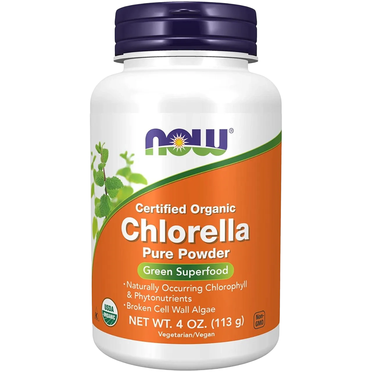 Now Foods Organic Chlorella Powder With Naturally Occurring Chlorophyll, Beta-carotene, Mixed Carotenoids, Vitamin C, Iron And Protein, 4-ounce