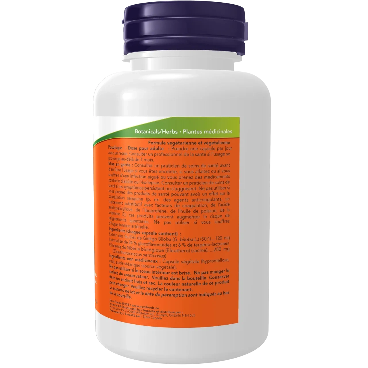 Now Foods Supplements Ginkgo Biloba 120 Mg Double Strength Nongmo Project Verified 100 Veg Capsules
