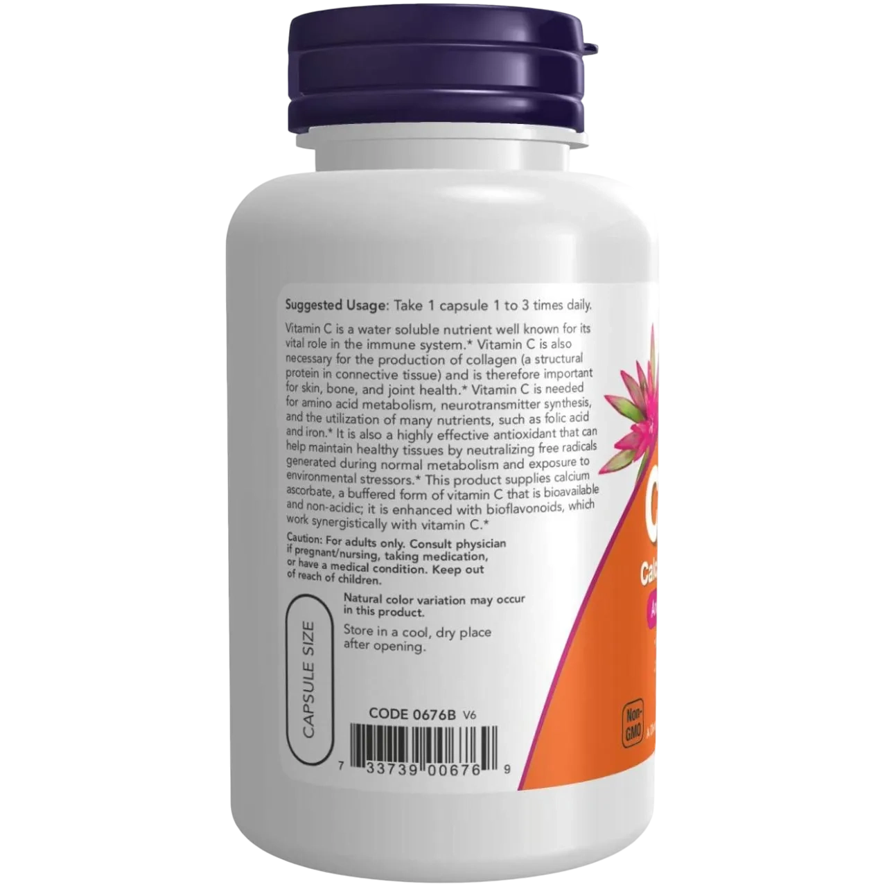 Now Foods Vitamin C-500 Calcium Ascorbate Antioxidant Protection 100 Capsules