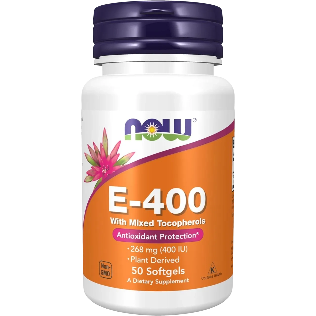 Now Foods Vitamin E Mixed Tocopherols/unesterified 400 Iu 50 Softgels 53506